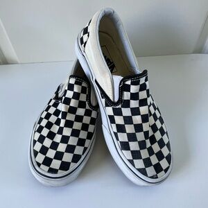 Vans Classic Slip-On Checkerboard Shoes, W6.5